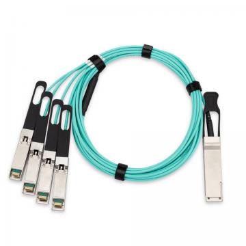 100G QSFP28 to 4x25G SFP28 Breakout Active Optical Cable (AOC), 1m~100m